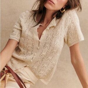 NWT Sézane Milane sweater in ecru, size medium